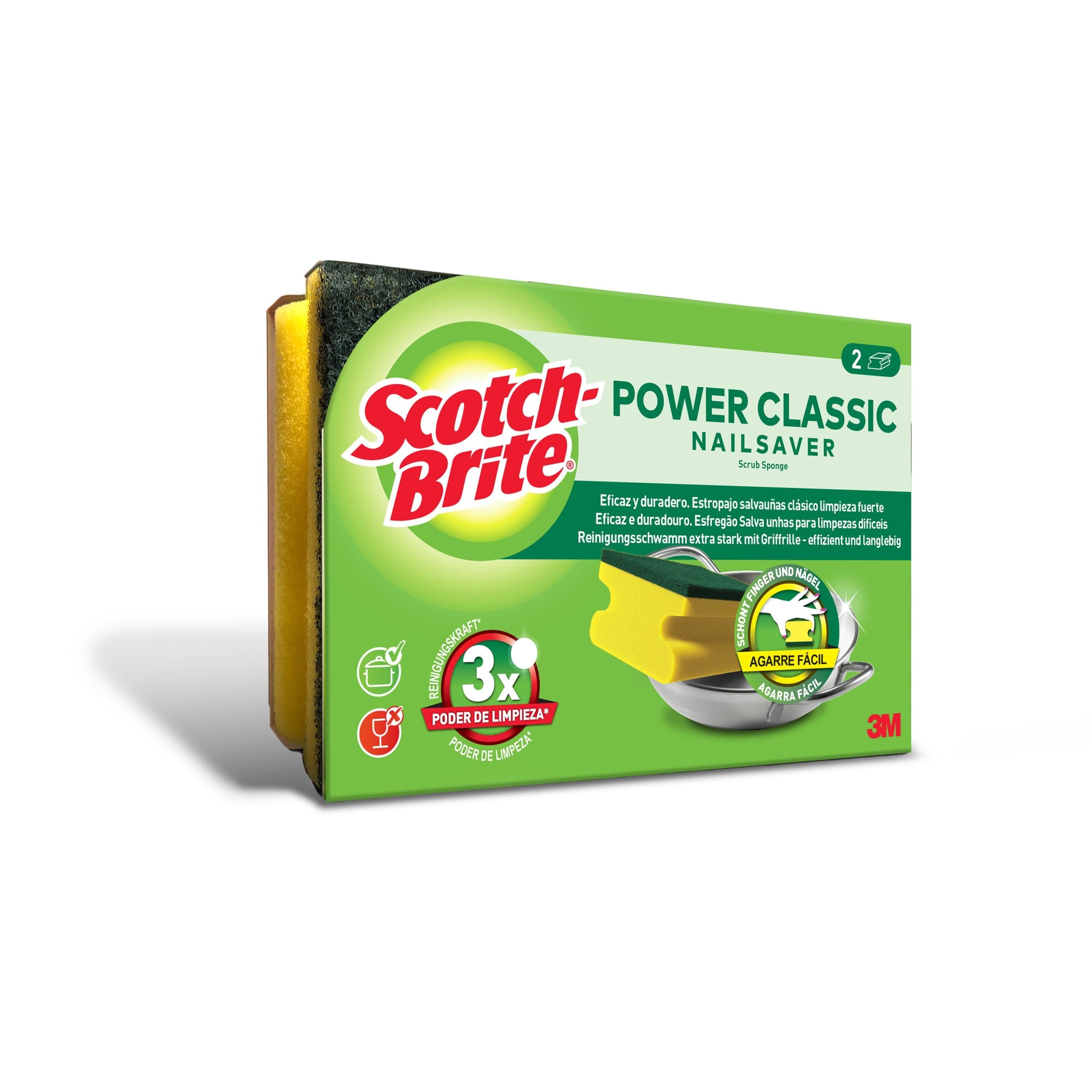 Scotch-Brite® Classic Griffschwamm, 2 Stück pro Packung | 1 Stück