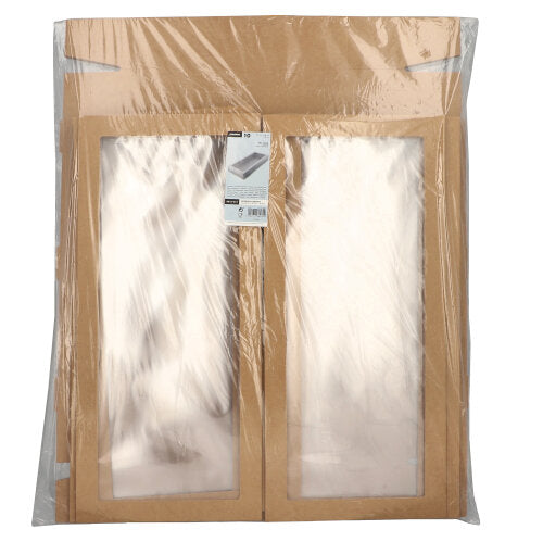 Starpak 10 Transport- und Catering-Kartons, Pappe eckig braun mit separatem Deckel und Sichtfenster aus PET-4