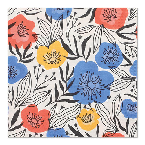 PAPSTAR 20 Servietten, 33 cm x 33 cm 3-lagig 1/4-Falz Design Set 4-24