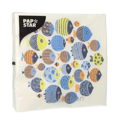 PAPSTAR 20 Servietten, 33 cm x 33 cm 3-lagig 1/4-Falz Design Set 3