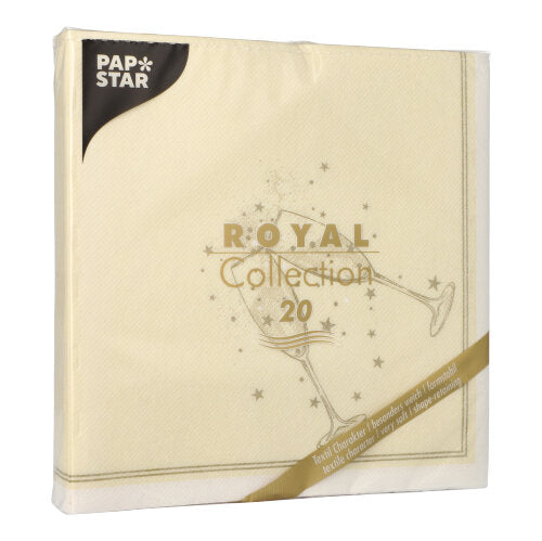 PAPSTAR 20 Servietten "ROYAL Collection" 1/4-Falz 40 cm x 40 cm-55