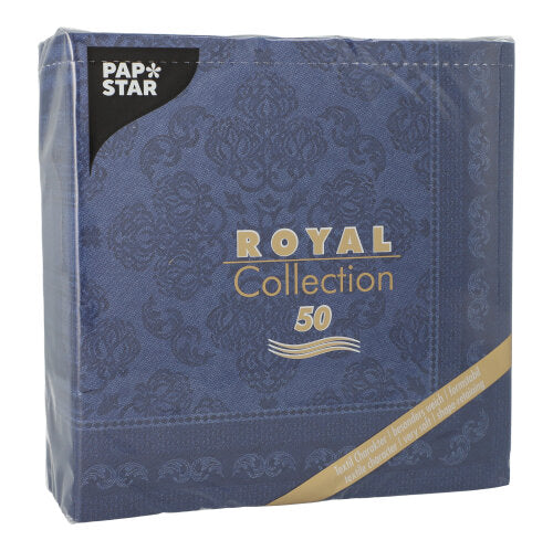 PAPSTAR 50 Servietten "ROYAL Collection" 1/4-Falz 40 x 40 cm dunkelblau-zoom-11