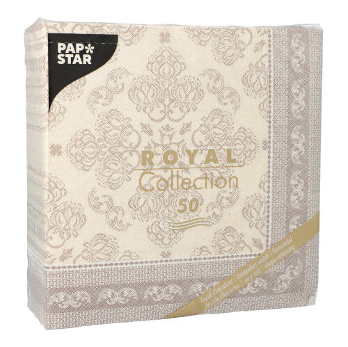 PAPSTAR 50 Servietten "ROYAL Collection" 1/4-Falz 40 x 40 cm mocca-zoom-8