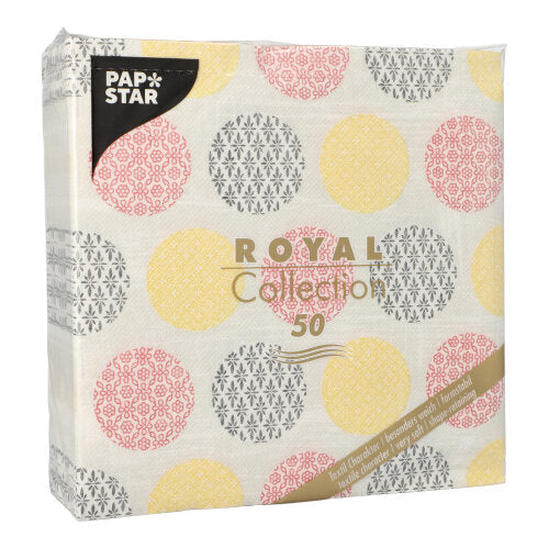 PAPSTAR 50 Servietten "ROYAL Collection" 1/4-Falz 40 x 40 cm gelb