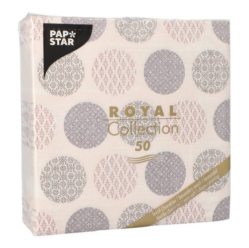 PAPSTAR 50 Servietten "ROYAL Collection" 1/4-Falz 40 x 40 cm rosa-2