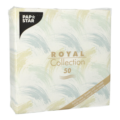 PAPSTAR 50 Servietten "ROYAL Collection" 1/4-Falz 40 x 40 cm blau-zoom-