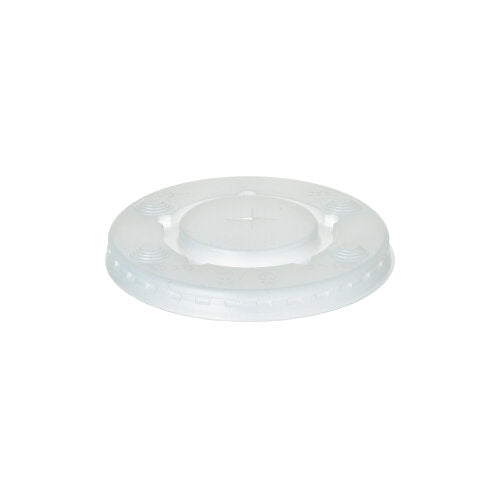 Starpak 150 Deckel PS rund Ø 9 cm · 1 cm klar mit Kreuzschlitz | Folie (150 Stück)-zoom-