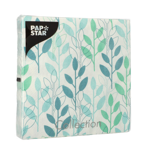 PAPSTAR 20 Servietten, 33 cm x 33 cm 3-lagig 1/4-Falz blau-zoom-