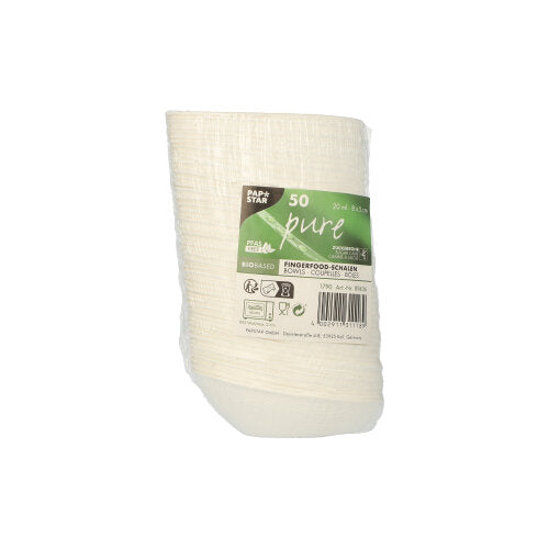 PAPSTAR 50 Fingerfood - Schalen, Zuckerrohr "pure" weiss-zoom-6