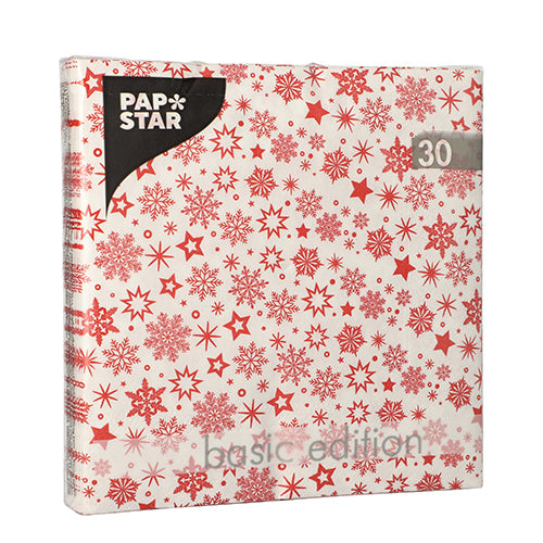 PAPSTAR 30 Servietten, 3-lagig 1/4-Falz 33 cm x 33 cm