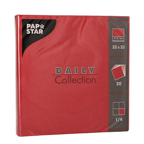 PAPSTAR 20 Servietten "DAILY Collection" 1/4-Falz 32 cm x 32 cm-23