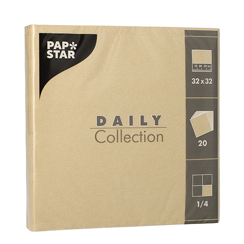PAPSTAR 20 Servietten "DAILY Collection" 1/4-Falz 32 cm x 32 cm-zoom-5