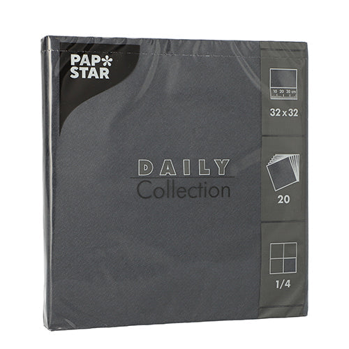 PAPSTAR 20 Servietten "DAILY Collection" 1/4-Falz 32 cm x 32 cm-zoom-3
