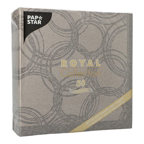 PAPSTAR 50 Servietten "ROYAL Collection" 1/4-Falz 40 x 40 cm grau-32