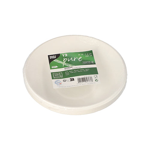 PAPSTAR 12 Schalen, Zuckerrohr "pure"-zoom-