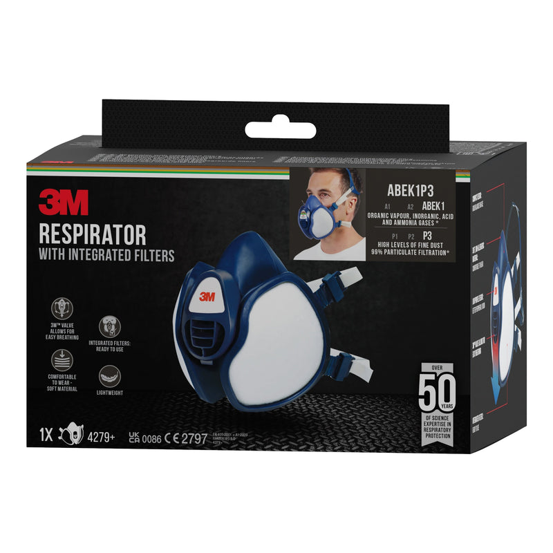 3M™ Atemschutzmaske mit integrierten Filtern-zoom-