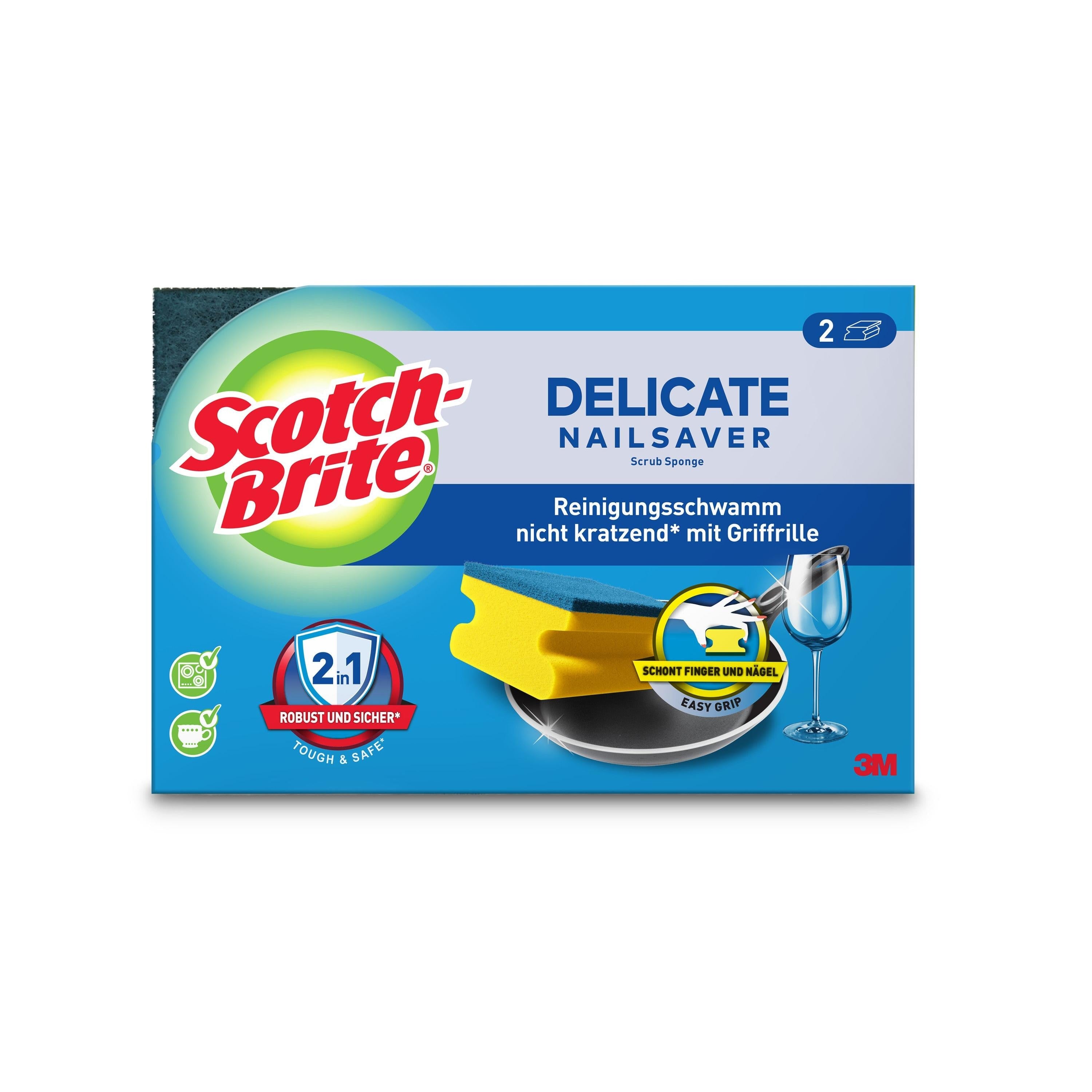 Scotch-Brite® Delicate nicht kratzender Griffschwamm | Packung (1 Stück)-zoom-1