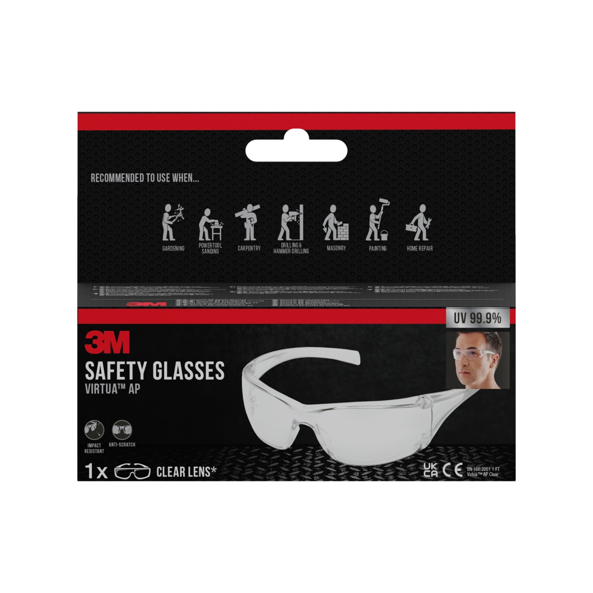 3M™ Virtua™ Schutzbrille AP, Klarsichtscheibe | Packung (1 Stück)-1