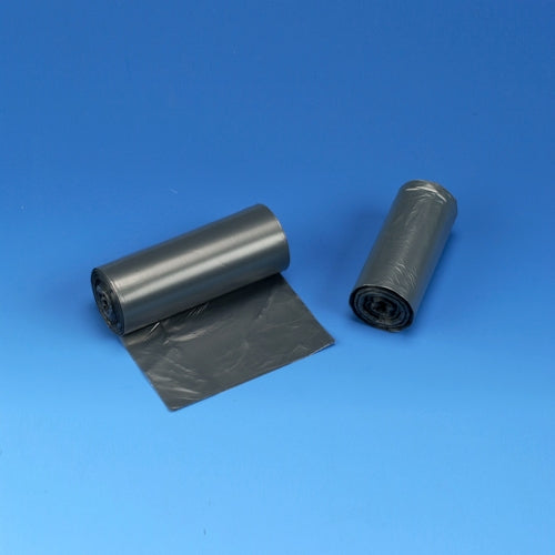 Starpak 50 Müllbeutel, HDPE 30 l 60 cm x 50 cm grau | Banderole (50 Stück)-1