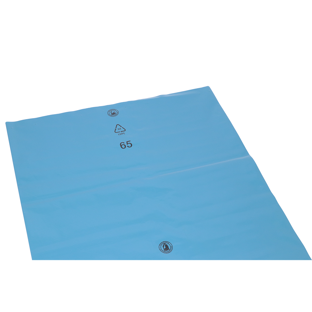DEISS 90154 - 1000x1250x0,06 mm,LDPE, blau, 240 L, 100 Stück | Karton (100 Beutel)
