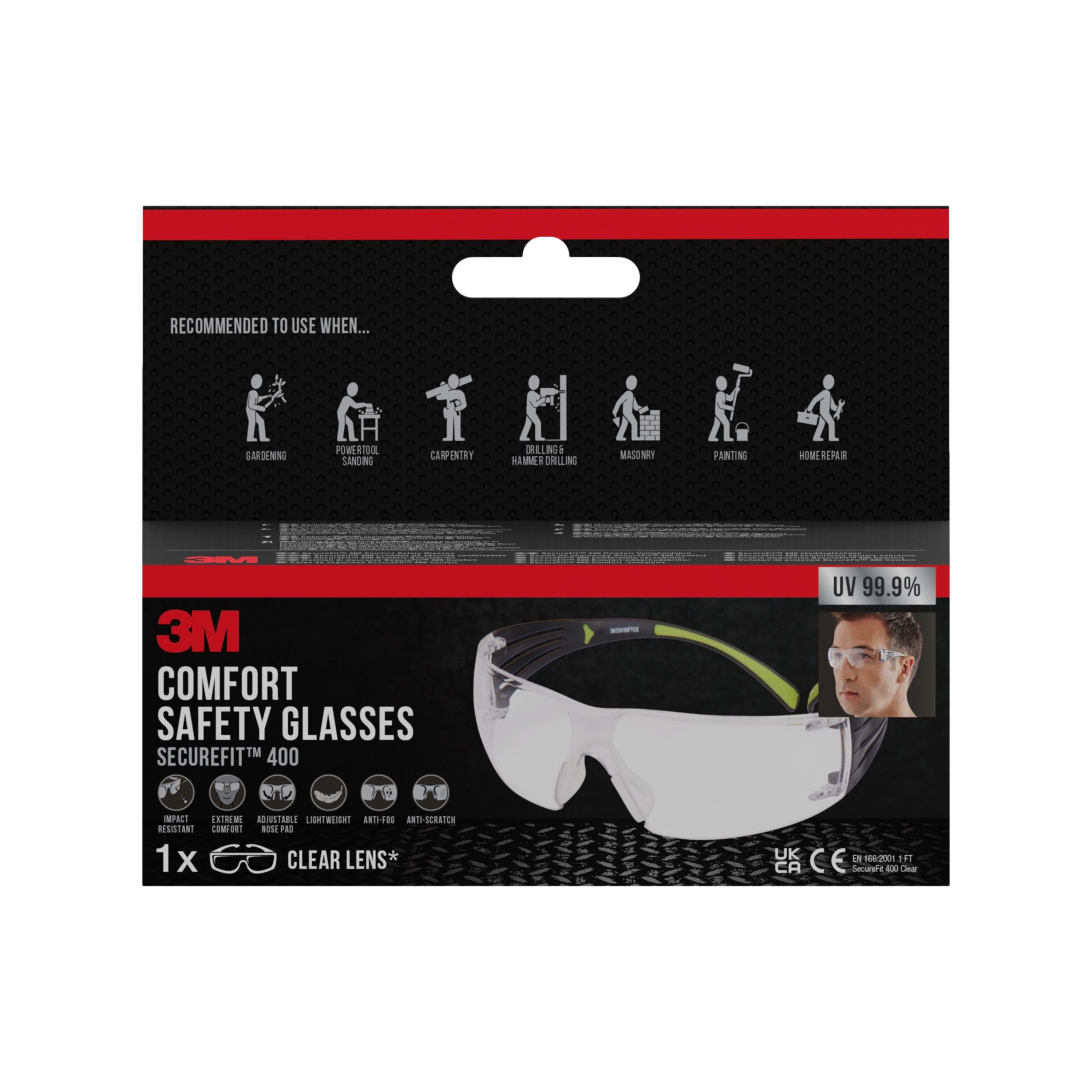 3M™ SecureFit™ Schutzbrille 400