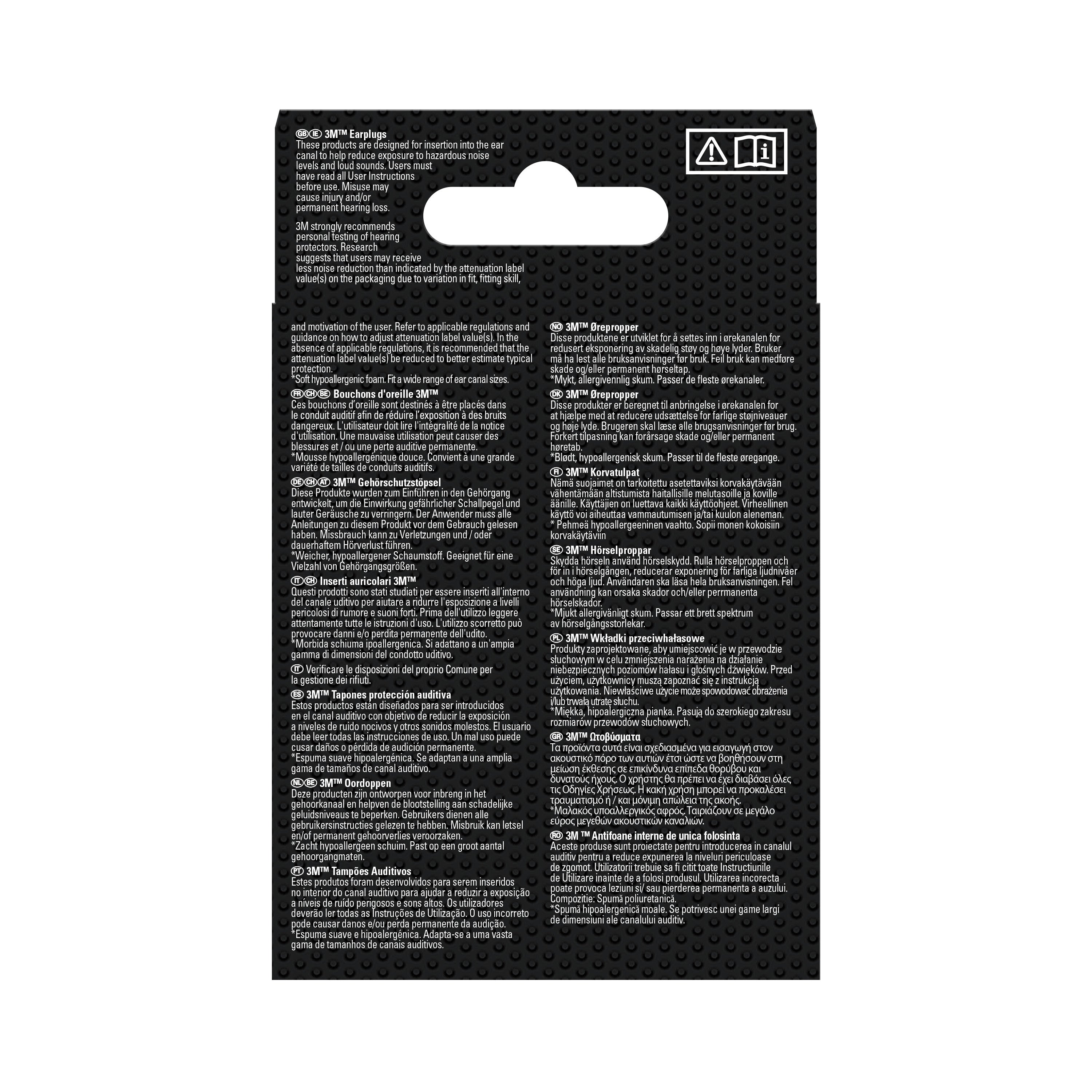 3M™ Gehörschutzstöpsel 1100, Weichschaum, SNR-Wert 35 dB, Orange-zoom-10