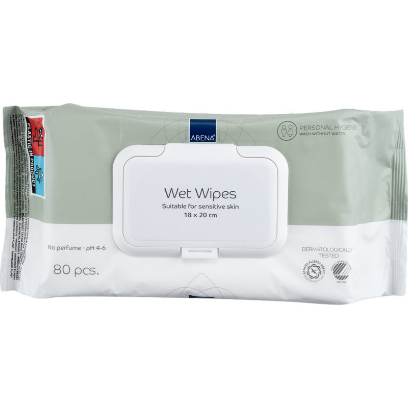 Feuchtpflegetücher, Mit Deckel, 18x20 cm, Weiß    | Packung (80 Stück)