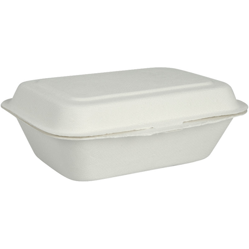Menübox, Bagasse, Ungeteilt, Weiß-zoom-1