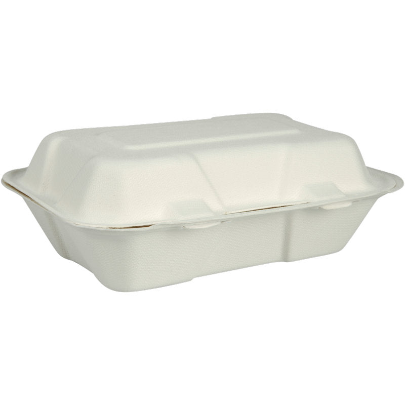 Menübox, Bagasse, Ungeteilt, Weiß-2