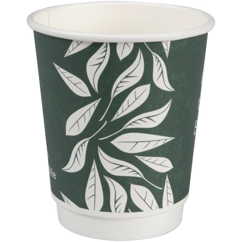 Kaffeebecher Doppelwand Bio "Green Leaves"-6