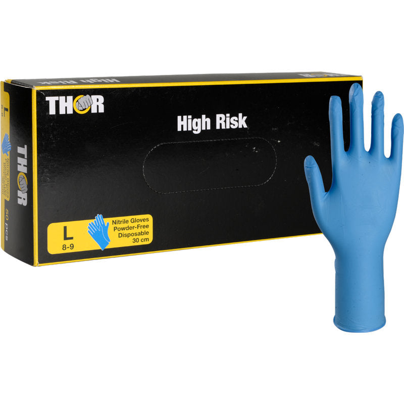 Thor High Risk Nitril-Handschuhe, Blau, 30 cm-1