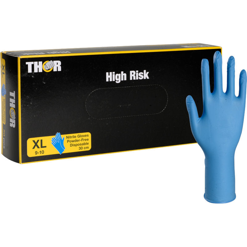 Thor High Risk Nitril-Handschuhe, Blau, 30 cm-zoom-4