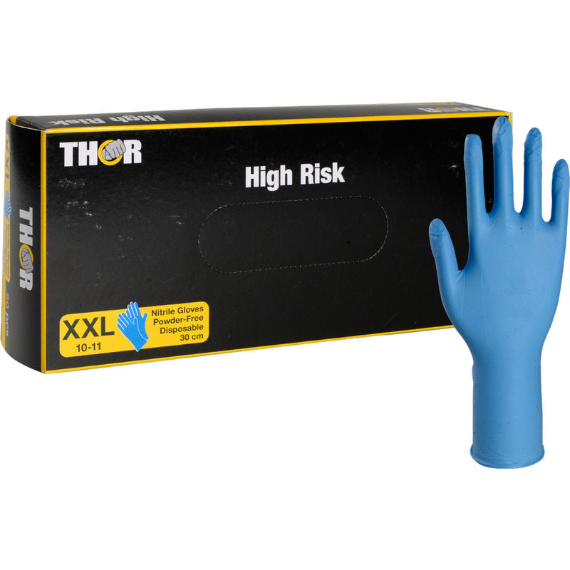 Thor High Risk Nitril-Handschuhe, Blau, 30 cm-zoom-