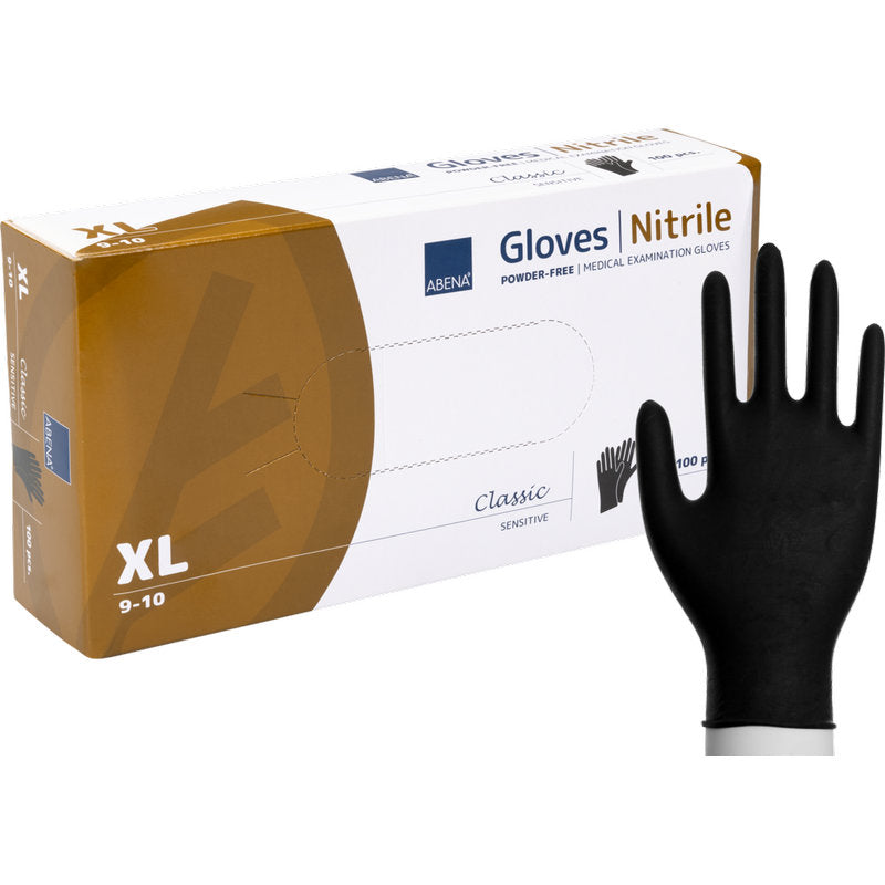 Nitril-Handschuhe Classic Sensit., Puderfrei, Schwarz