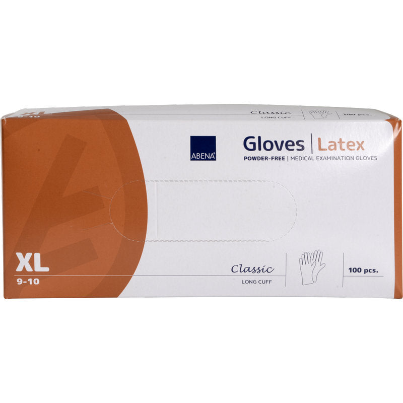 Latex-Handschuhe Classic, Puderfrei, Lang, Natur-zoom-
