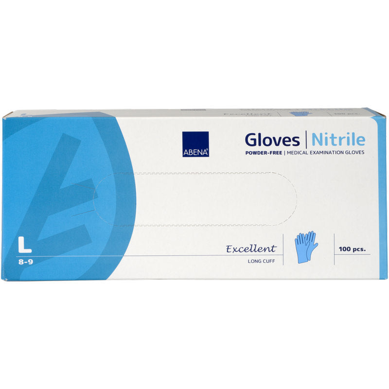 Nitril-Handschuhe Excellent, Puderfrei, Lang, Blau-6