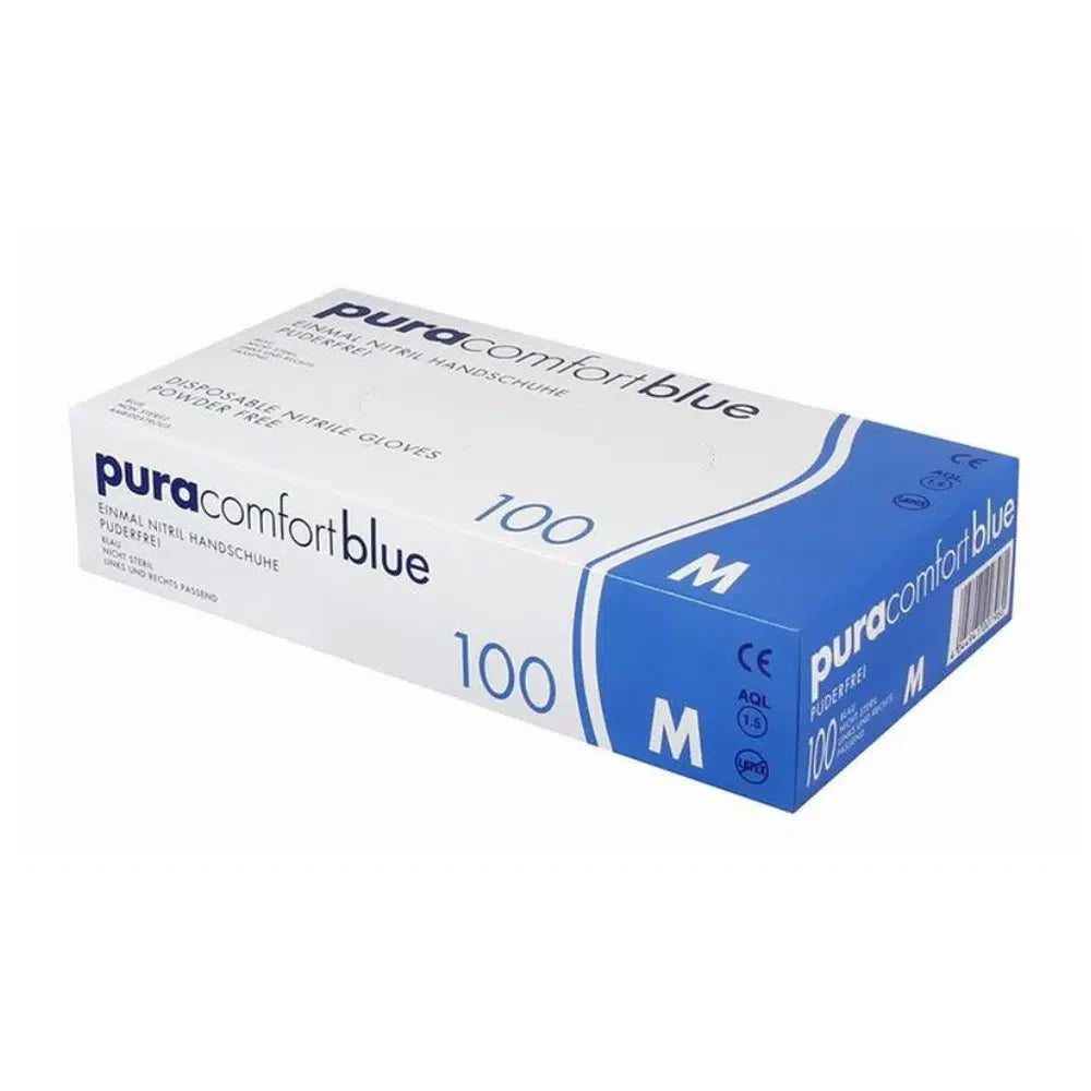 AMPri Puracomfort blue Nitrilhandschuhe, blau | Box (100 Stück)-zoom-1
