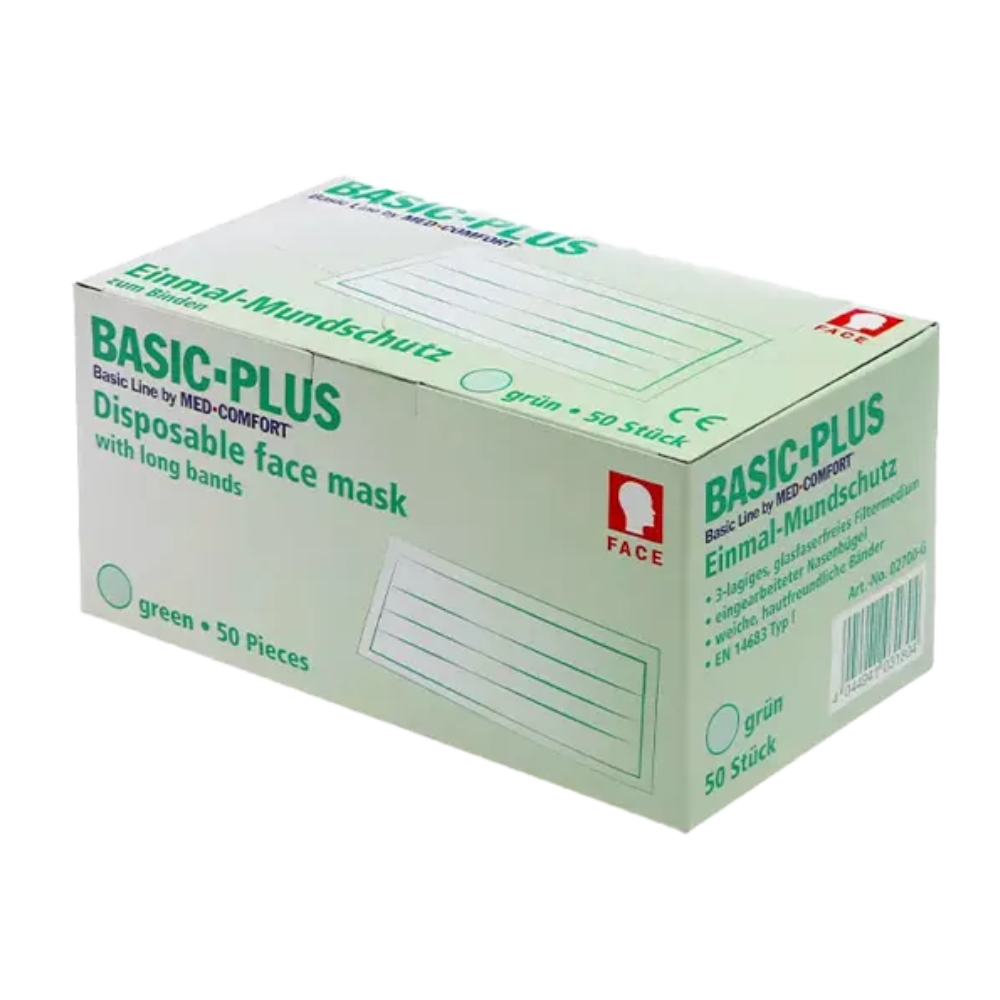 AMPri BASIC-PLUS OP Maske 3-lg. Typ II zum Binden, verschiedene Farben-2