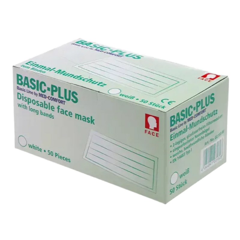 AMPri BASIC-PLUS OP Maske 3-lg. Typ II zum Binden, verschiedene Farben-zoom-