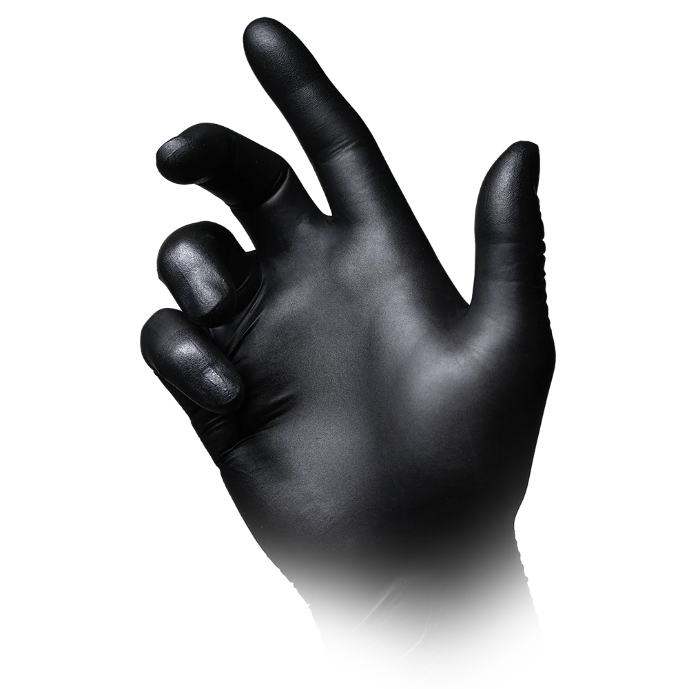 AMPri BLACK 300 Nitrilhandschuhe mit Überlänge, Schwarz | Box (100 Stück)-zoom-4