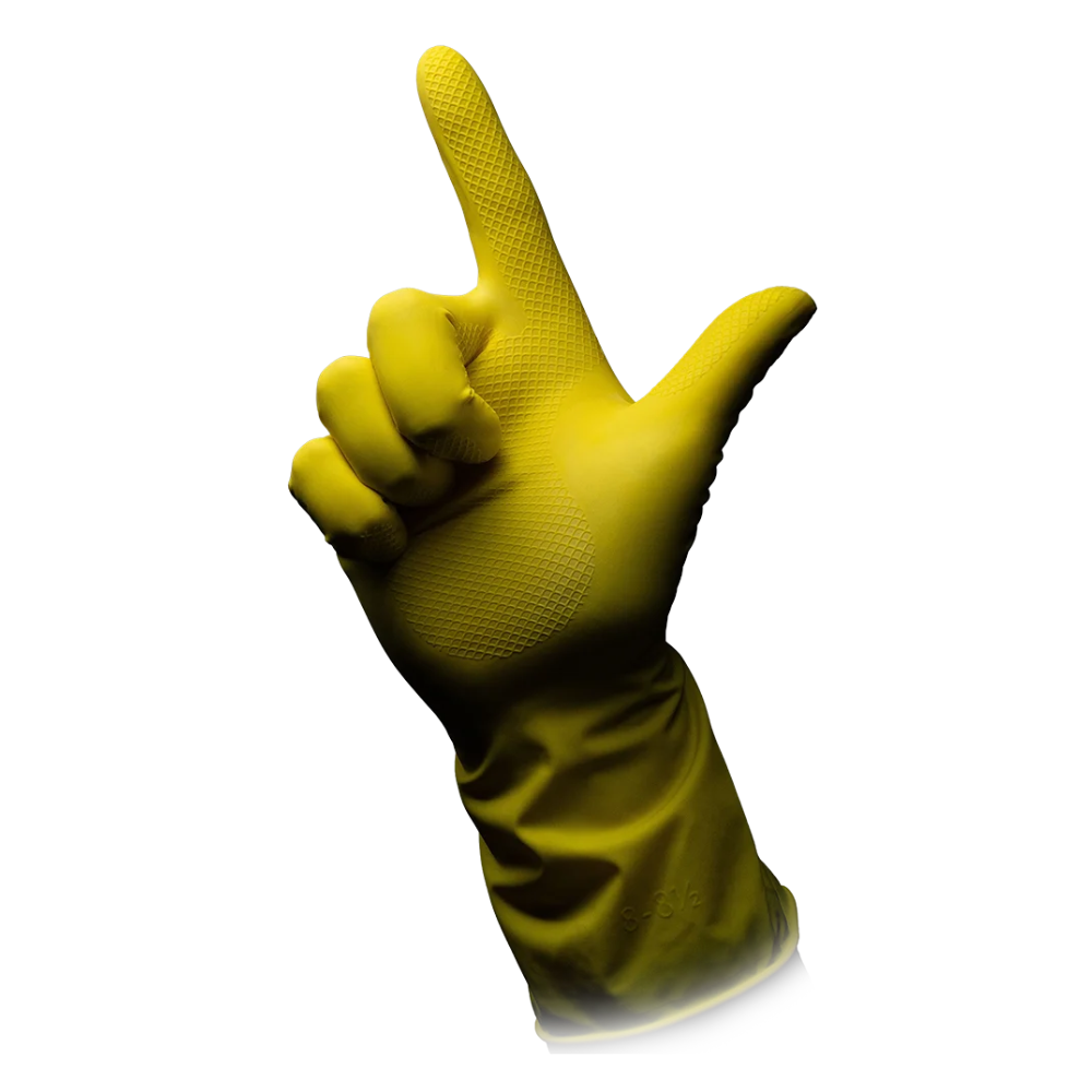 AMPri CLEAN-COMFORT Latex-Haushaltshandschuhe puderfrei, verschiedene Farben-3