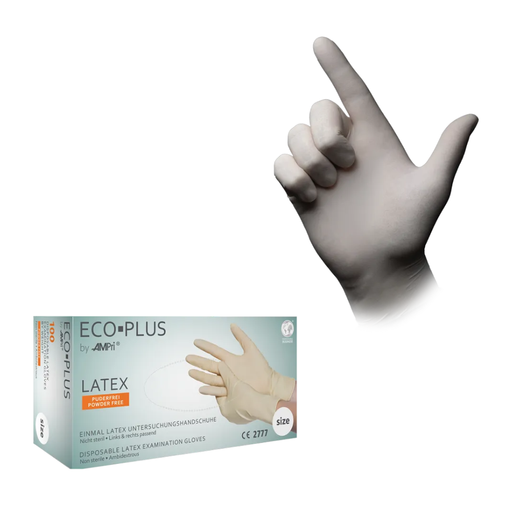 AMPri ECO-PLUS Latexhandschuhe puderfrei, weiß-2