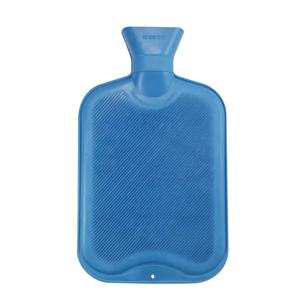 AMPri Gummi Wärmflasche mit Schraubverschluss 2 Liter, Blau und Rot | Packung (1 Stück)-3