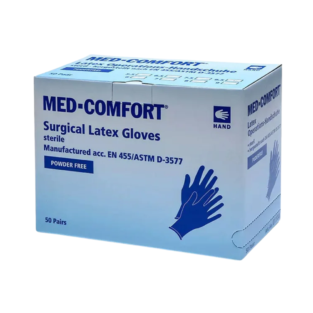 AMPri MED-COMFORT Latex OP-Handschuhe steril puderfrei, weiß-zoom-1