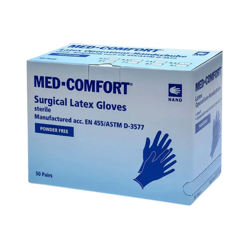 AMPri MED-COMFORT Latex OP-Handschuhe steril puderfrei, weiß-zoom-