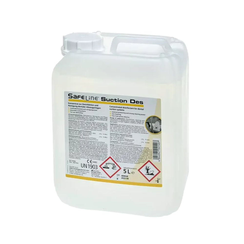 Auslaufartikel: AMPri Safeline Suction Des Desinfektionsmittel für dentale Absauganlagen | Kanister (5 l)