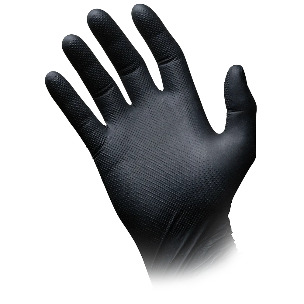AMPri SolidSafety High Grip Black Nitril Chemikalienschutzhandschuhe Schwarz S - XXL-zoom-6