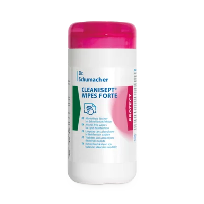 Dr. Schumacher Cleanisept® Wipes Forte Spenderdose - 100 Tücher  | Packung (100 Tücher)-zoom-