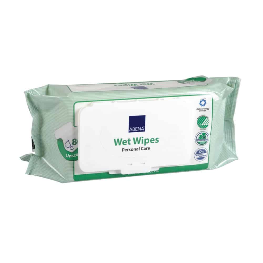 Auslaufartikel: Abena Feuchtpflegetücher mit Deckel 18x20cm | Packung (80 Stück)