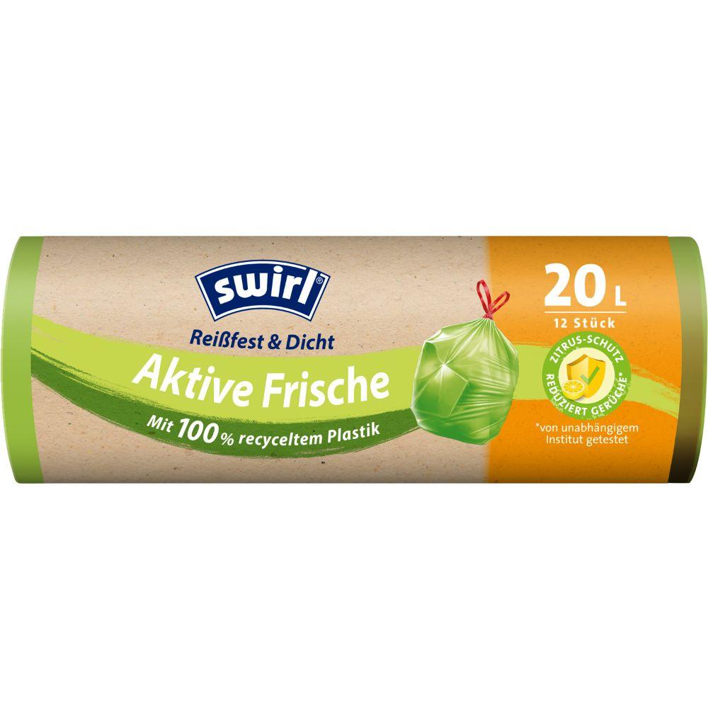 Swirl Aktive Frische Müllbeutel 20 l Reißfest & Dicht | Rolle (12 Beutel)-1